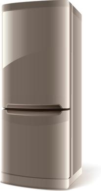 set of home appliances refrigerator design vector
