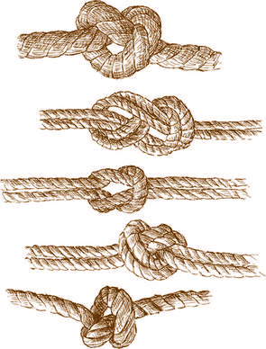 set of knots borders elements vector