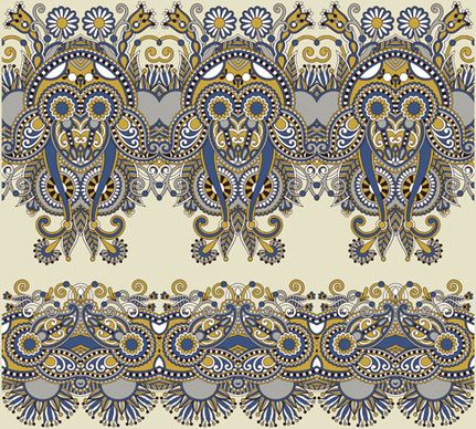 set of lace ribbons borders vector