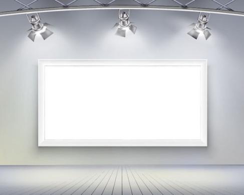 set of light and panels elements vector