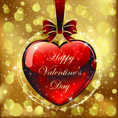 set of luxurious valentine cards vector