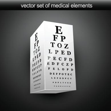 set of medical elements vector graphics
