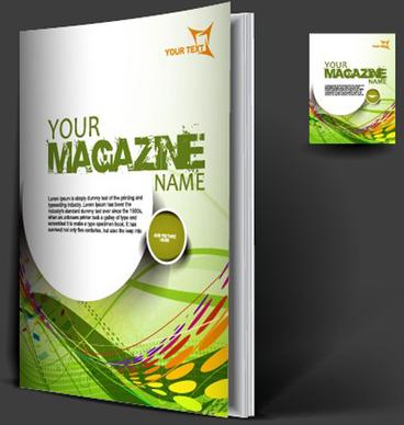 set of modern magazine cover design vector