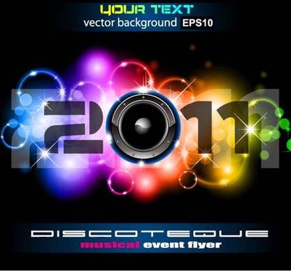 set of musical event flyer backgrounds vector