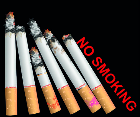 set of no smoking design elements vector