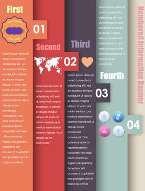 set of number of information banner vector graphic