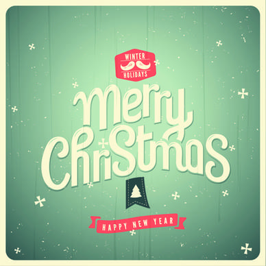 set of retro christmas and new year backgrounds vector