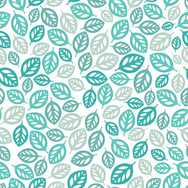 set of seamless leaves pattern vector