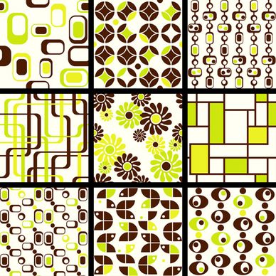 set of seamless pattern free vector