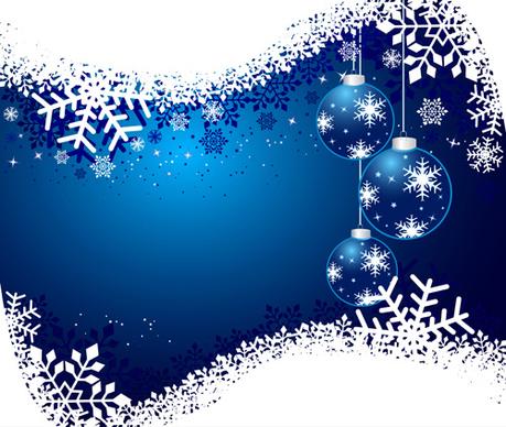 set of shiny snowflakes background art vector