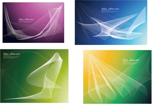 set of smoke style cards vector