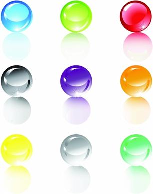 Set of translucent crystal ball