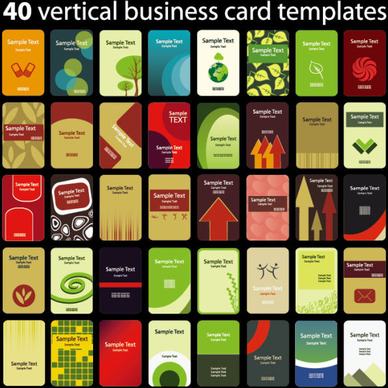 set of vertical business card templates vector