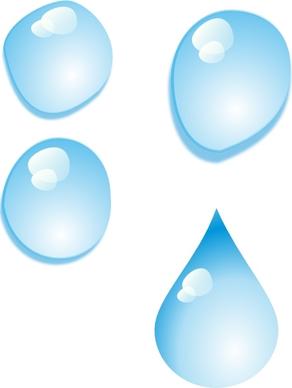 Set Of Water Drops clip art