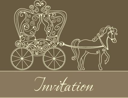set of wedding invitation cards design vector