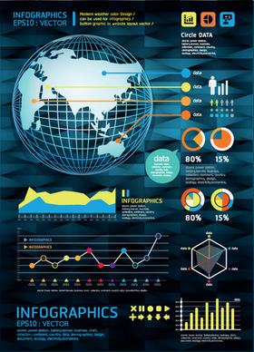 set of year infographic and diagram vector