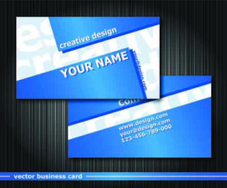set vector business card elements