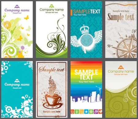 several card template vector
