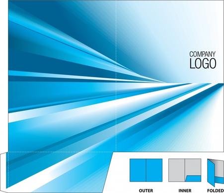 corporate brochure template abstract bright blue light decor