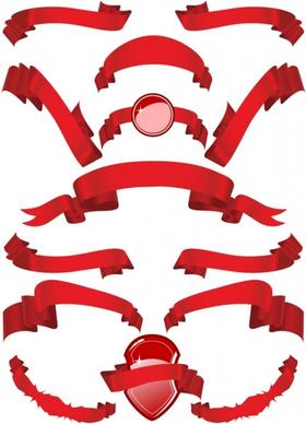 several red ribbon ribbon clip art