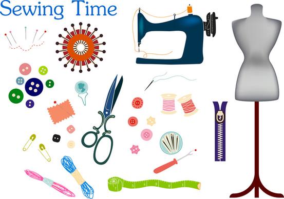 sewing icons vector illustration