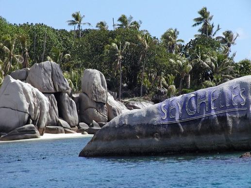 seychelles island rock