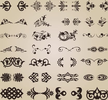 documents decorative templates collection classical european symmetric shapes