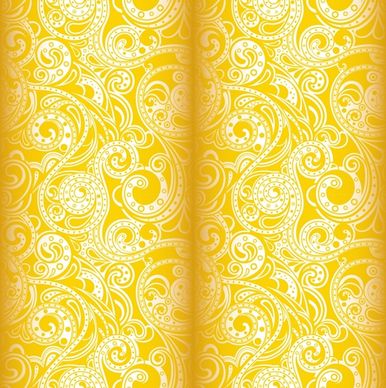 textile pattern template elegant yellow classic 3d sketch