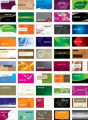 card templates collection colorful modern design