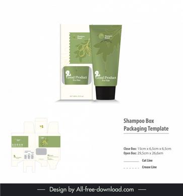 shampoo box packaging design elements green olive decor