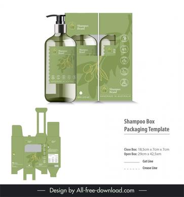 shampoo box packaging template elegant luxury design 