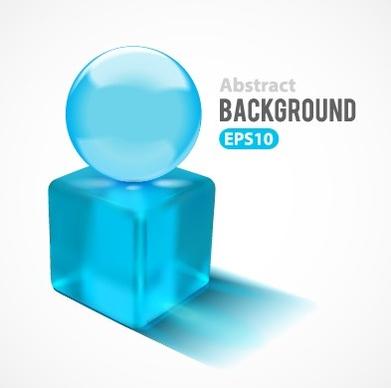 shapes 3d glass background vector