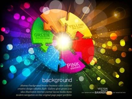 shining colorful business background vector