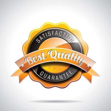 shining premium quality labels creative vector