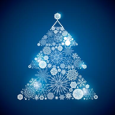 shining snowflakes ornaments design vector graphics