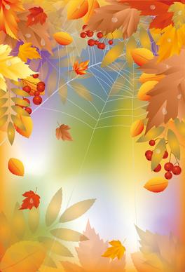 shiny autumn vector background art