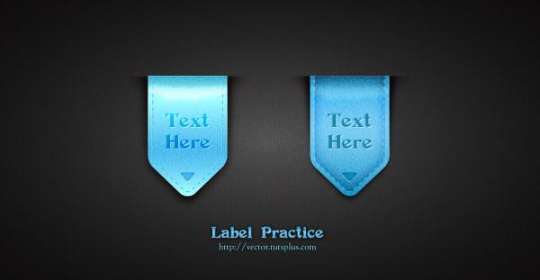 shiny blue labels vector
