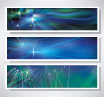 shiny blue style banners vector graphics