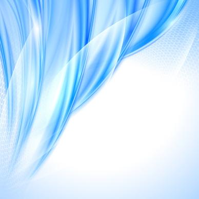 shiny blue wave abstract background vector