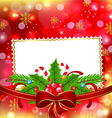 shiny christmas backgrounds with bow design vector