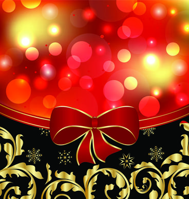 shiny christmas backgrounds with bow design vector