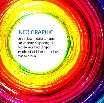shiny circles colored background art vector
