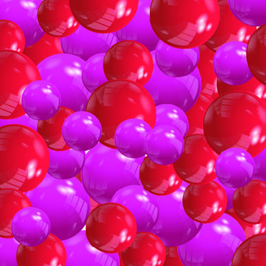 shiny colored balls background vector