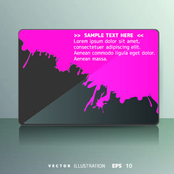 shiny colored card design vector