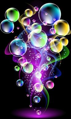 shiny colorful bubble with abstract background