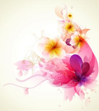 shiny colorful flower background vector
