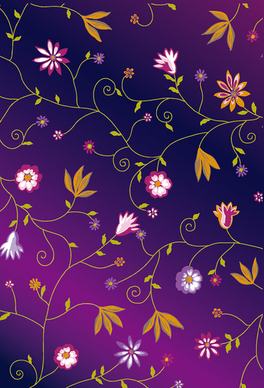 shiny colorful flowers background vector