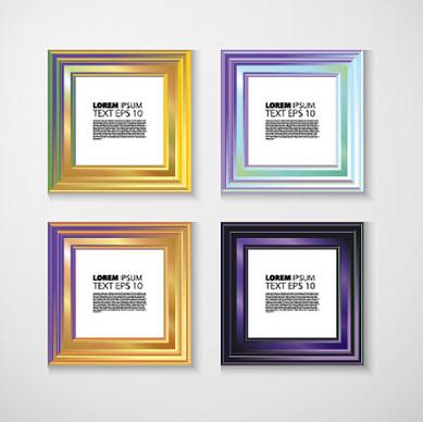 shiny colorful photo frame vector