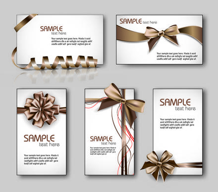 shiny gifts cards creative vector set