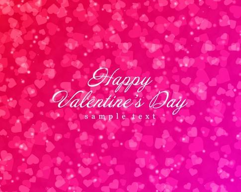 Shiny Hearts Bokeh Light Valentine’s Day Background